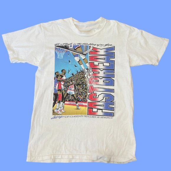 Vintage layup fast break shirt “enter his court with praise”